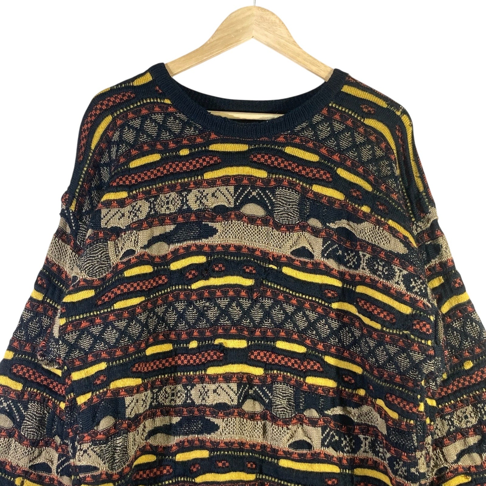 Vintage Coogi Style Horizontal Knit