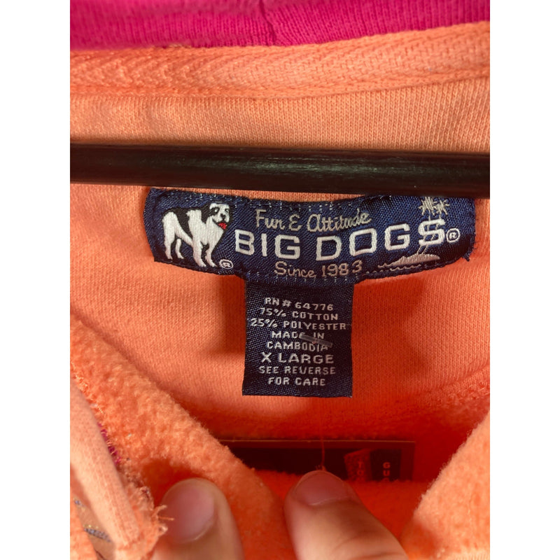 Vintage Big Dogs Floral Embroidered Hoodie