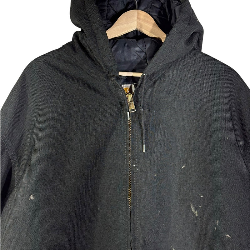 Vintage Carhartt Canvas Hooded Full Zip Workwear Jacket