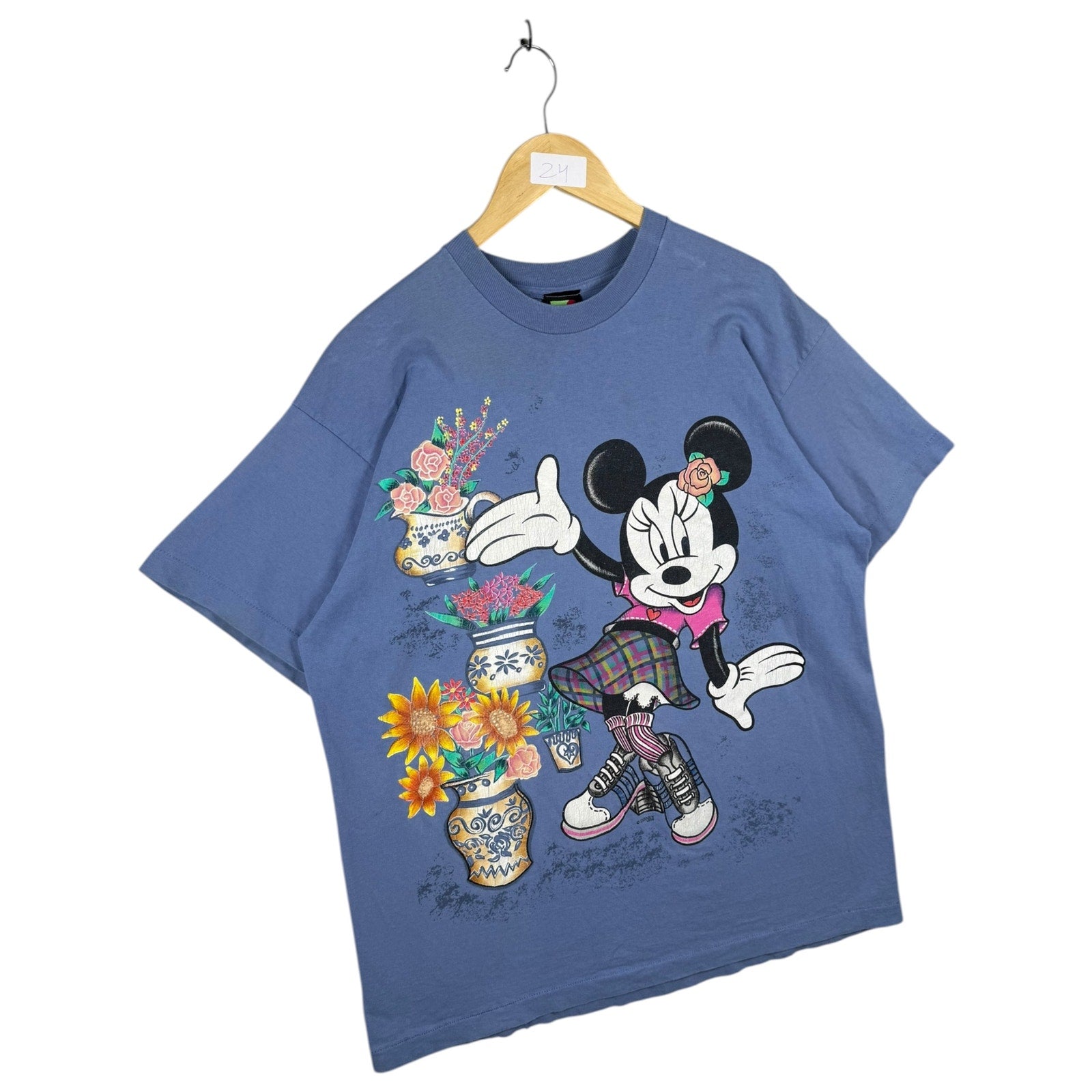 Vintage Mickey Unlimited Minnie Mouse Disney Floral Pots T-Shirt