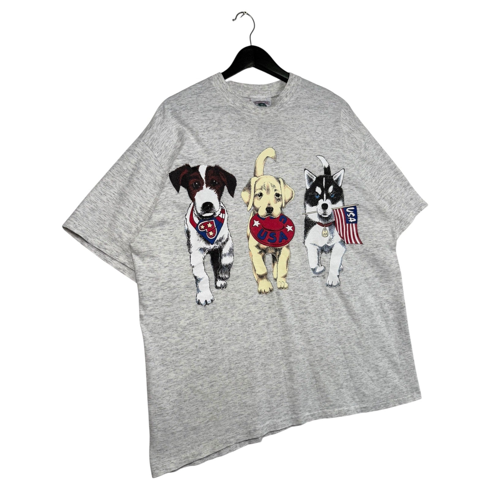 Vintage Patriotic USA Puppies Cute T-Shirt