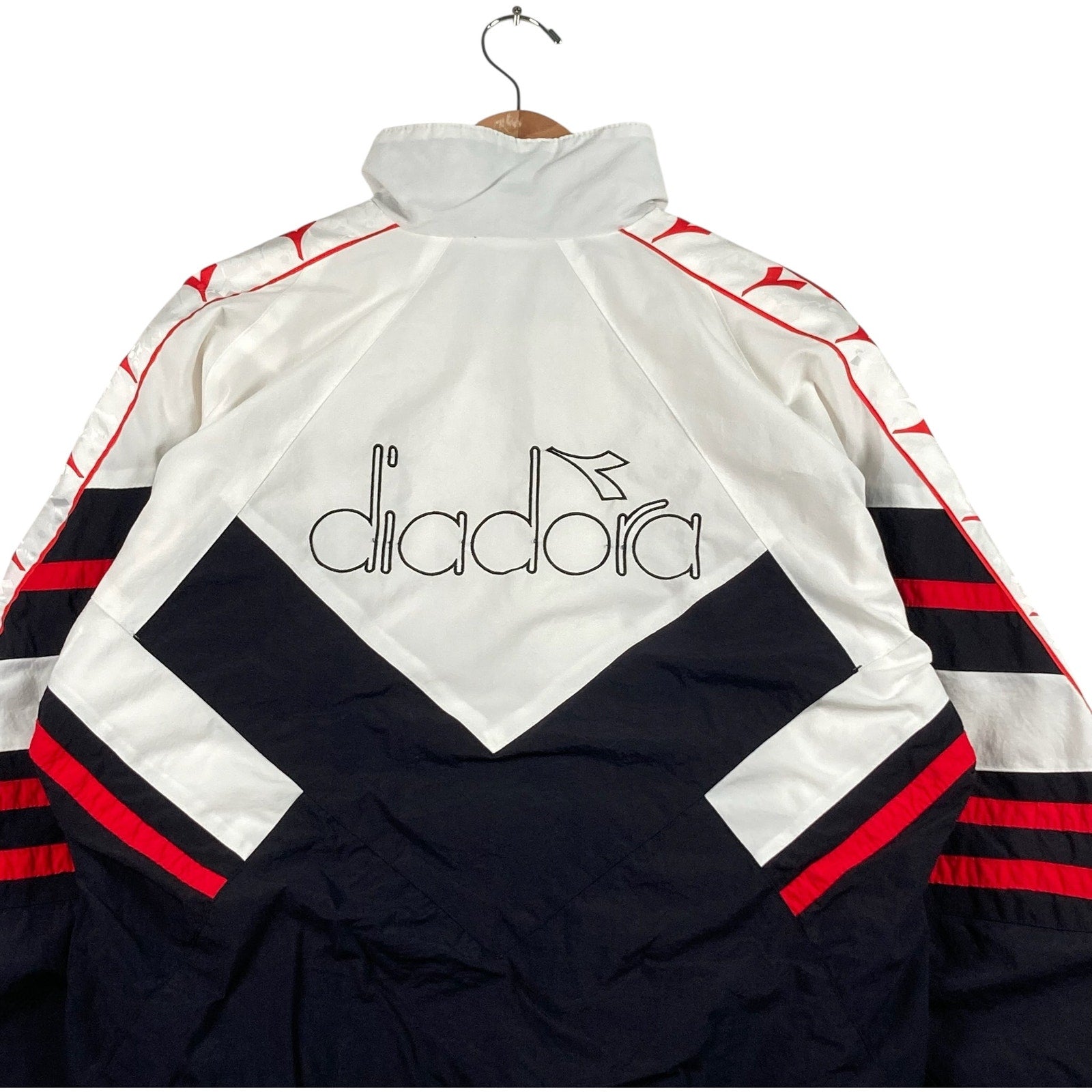 Vintage Diadora Spellout Full Zip Light Jacket