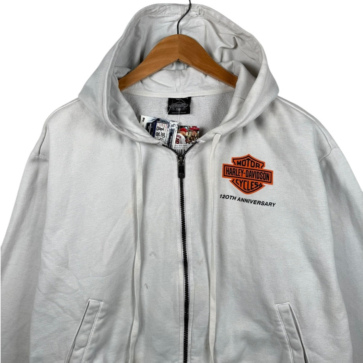 Vintage Harley Davidson Logo 120th Anniv Graphic Hoodie