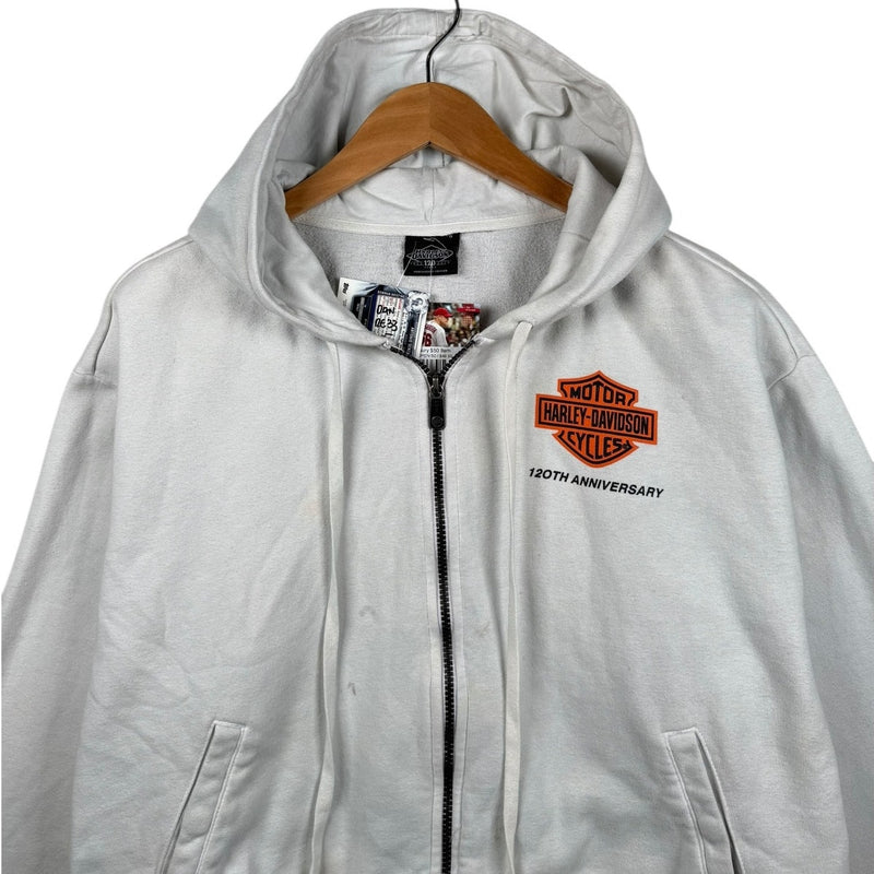 Vintage Harley Davidson Logo 120th Anniv Graphic Hoodie