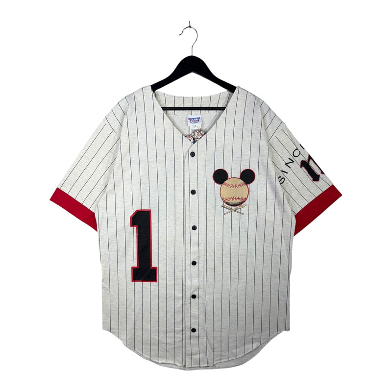 Vintage Disney Mickey Mouse 1 Striped Jersey Shirt NWT