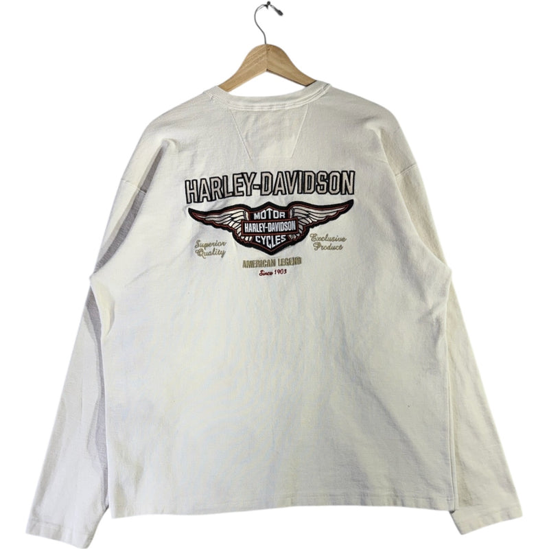 Vintage Harley Davidson Henley Long Sleeve