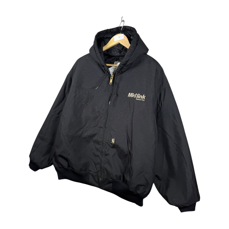 Vintage Carhartt Canvas Full Zip Hooded Workwear Jacket