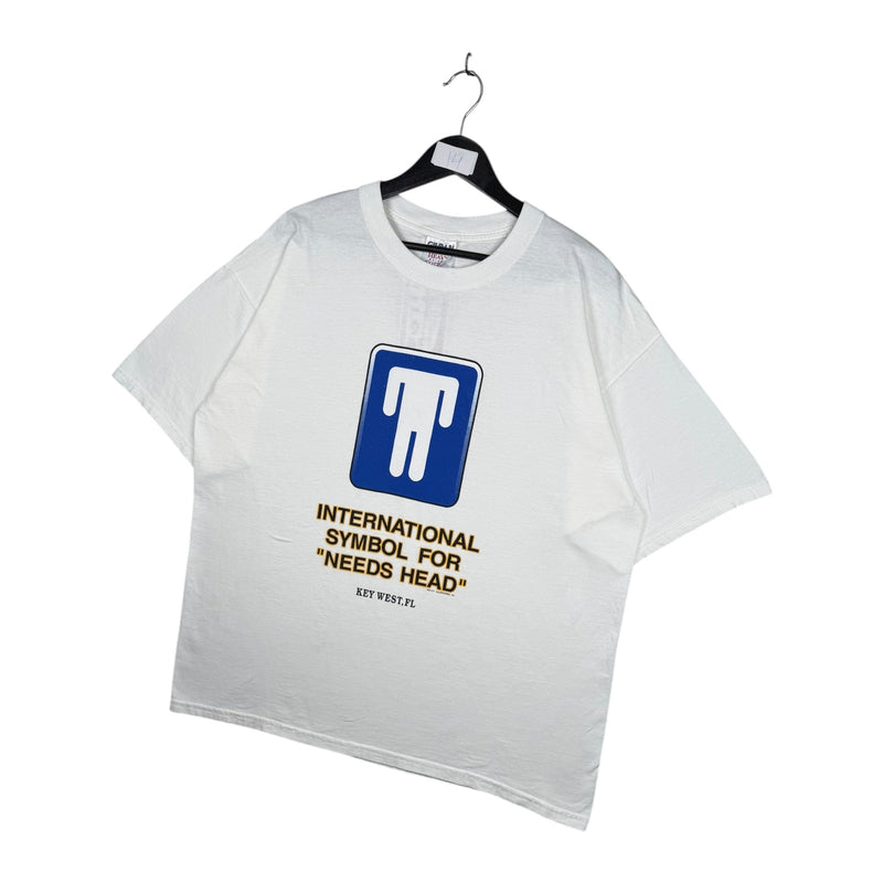 Vintage International Symbol Humor Graphic T-Shirt