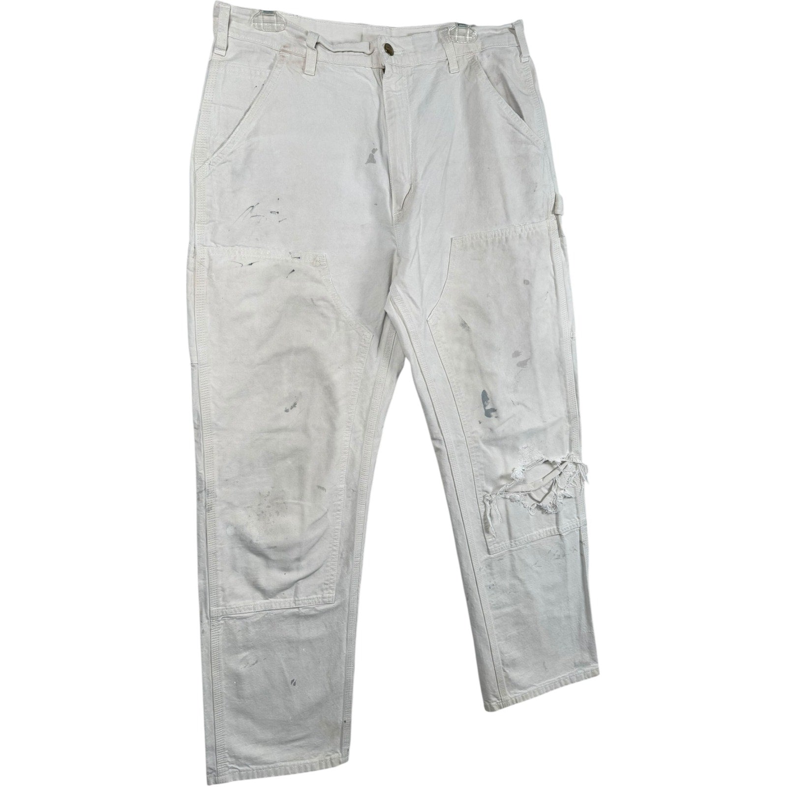 Vintage Carhartt Distressed Double Knee Carpenter Work Pants 34