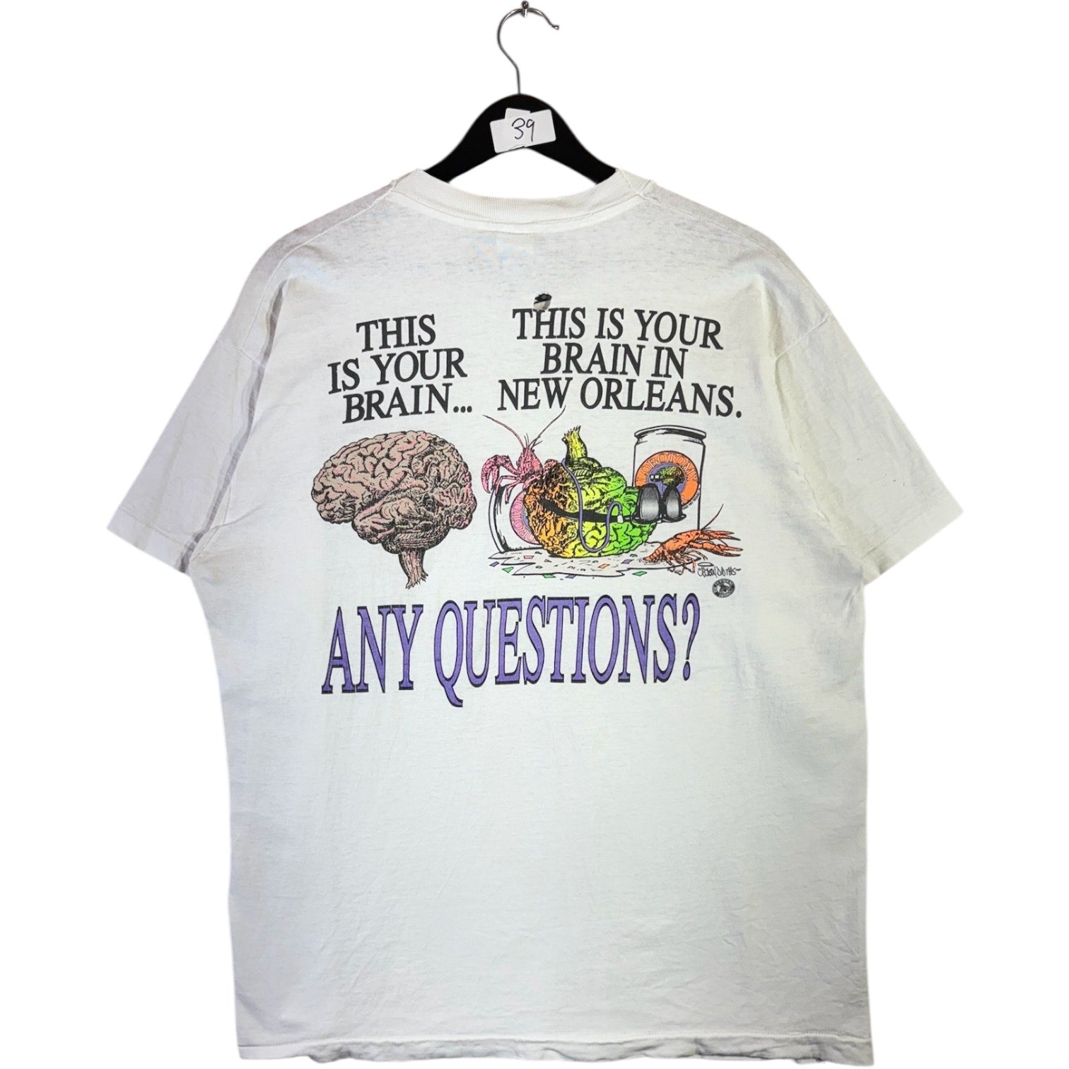 Vintage BrainWaves New Orleans Graphic T-Shirt