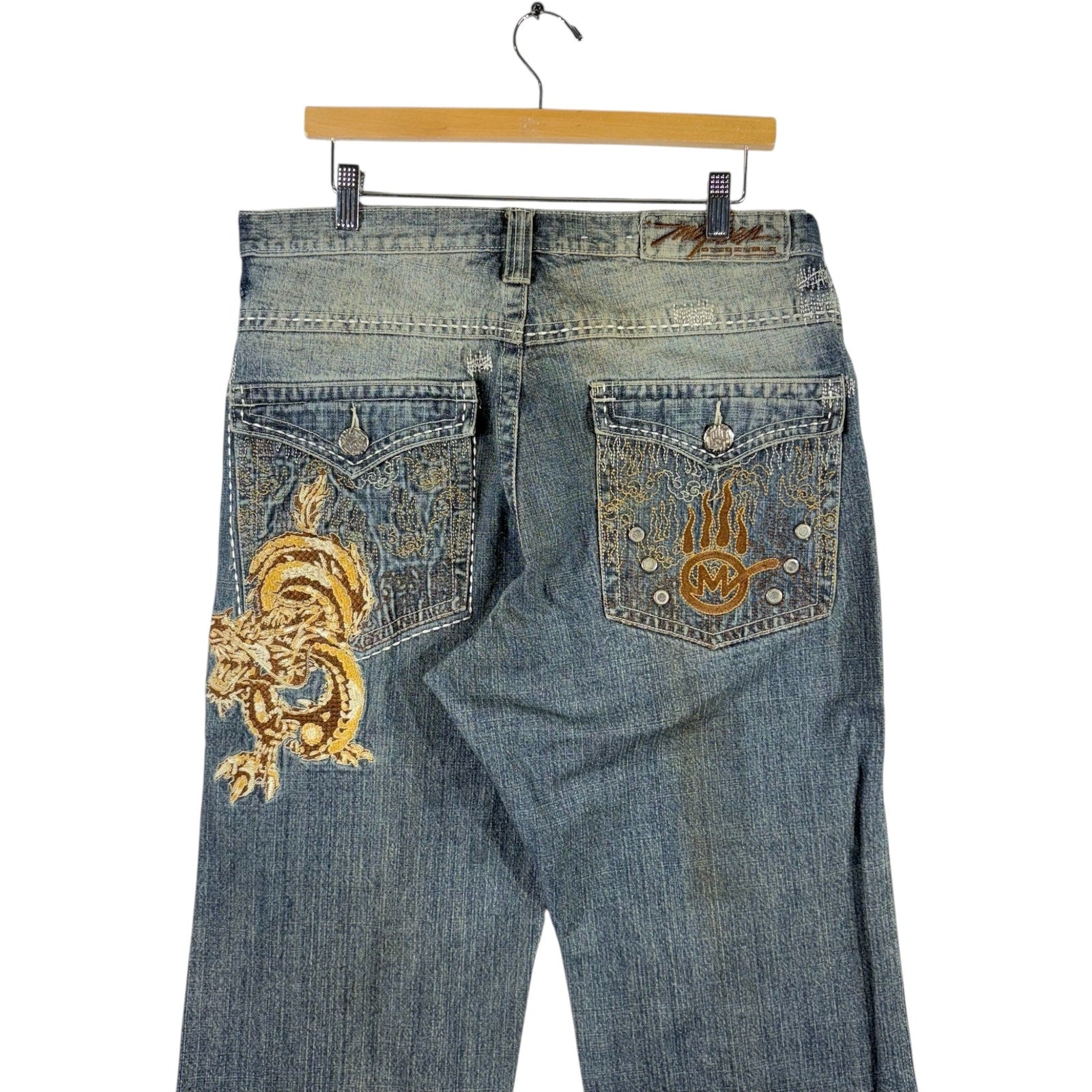 Y2K Miskeen Originals Straight Leg Denim Jeans 38