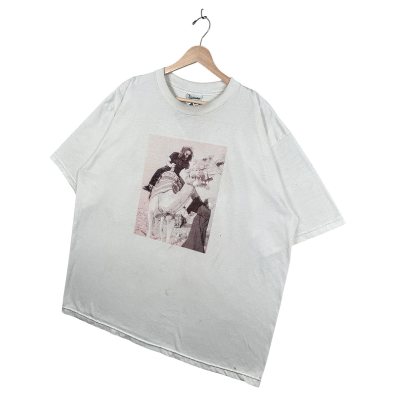 Vintage Camel Rider Desert Photo Graphic T-Shirt