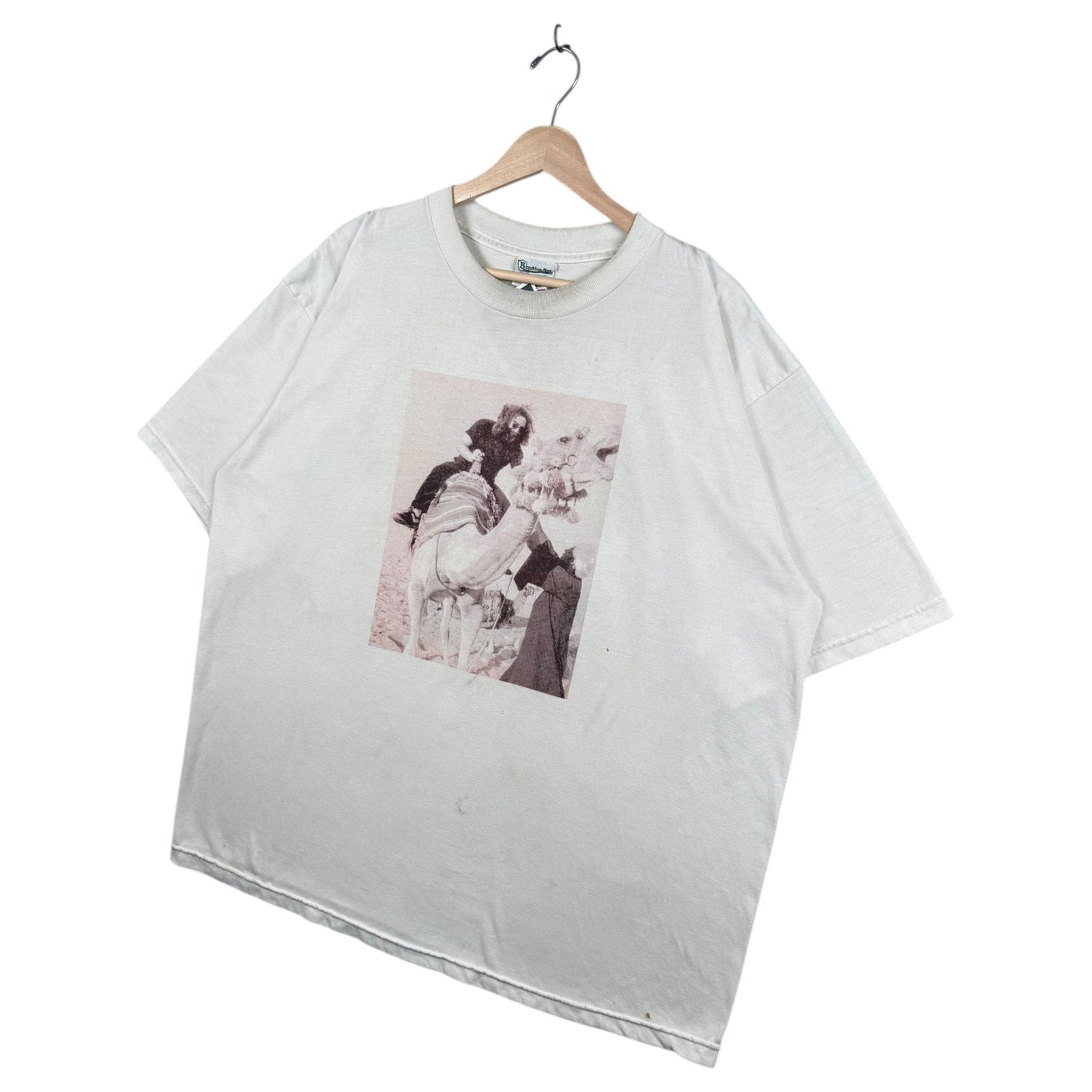 Vintage Camel Rider Desert Photo Graphic T-Shirt