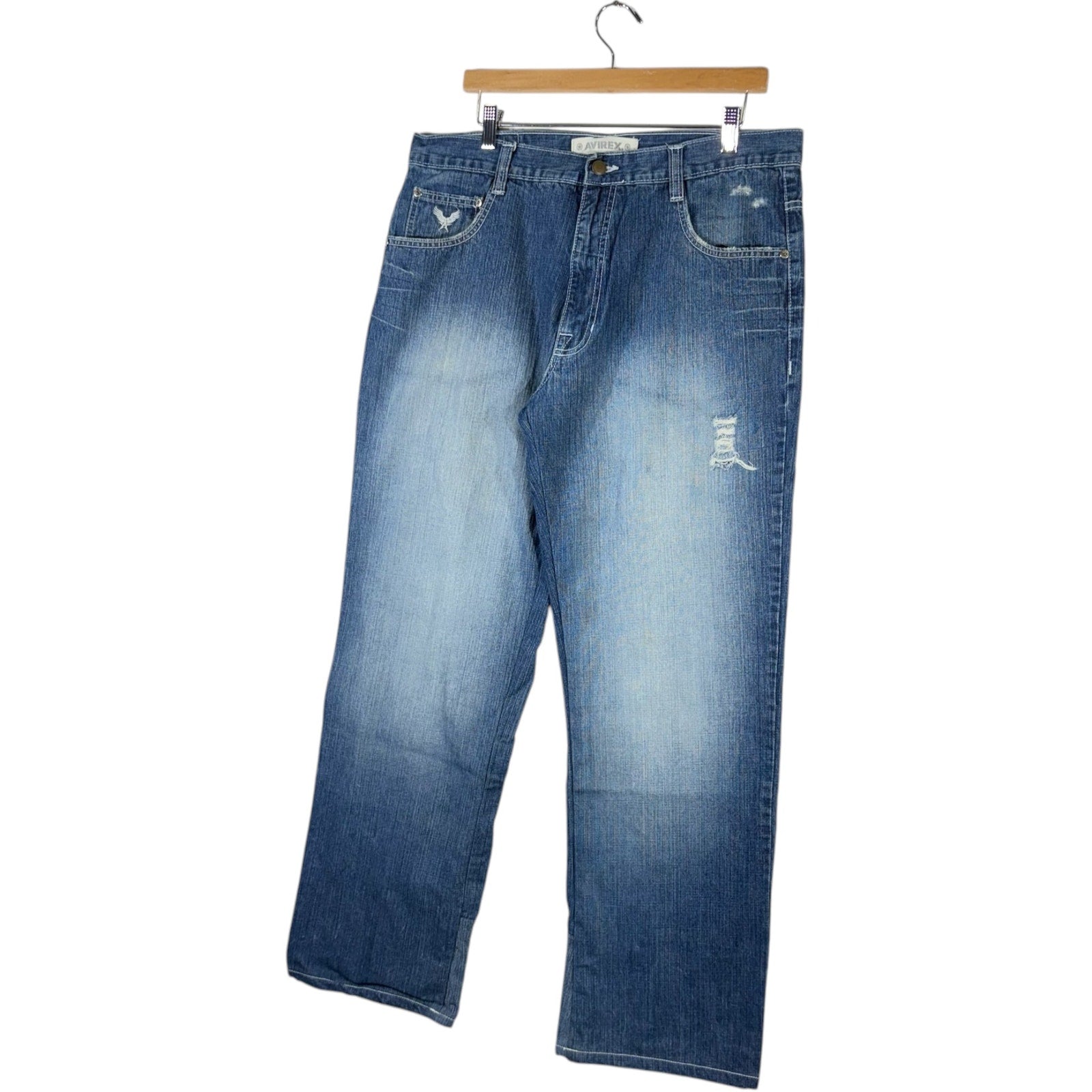 Vintage Avirex Wide Leg Denim Jeans 36 x 30