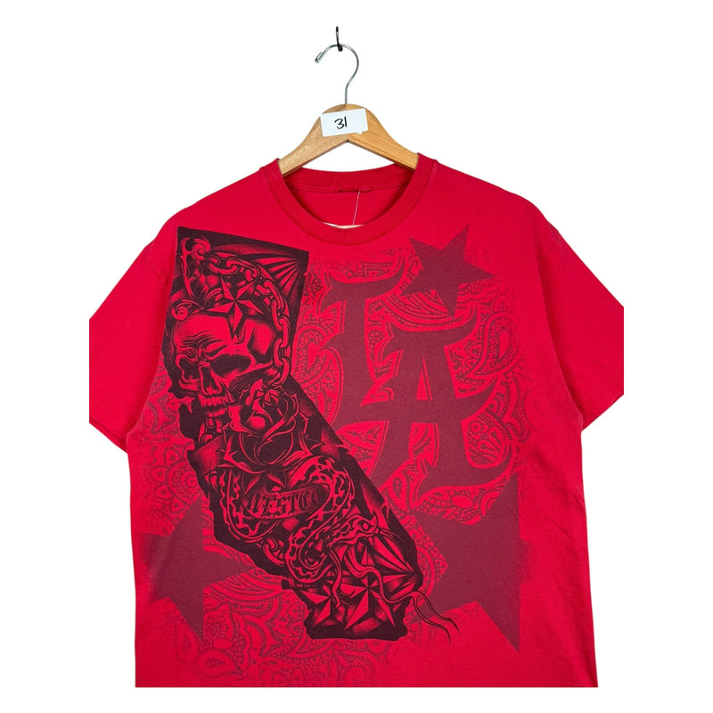 Vintage California LA Tattoo Skull T-Shirt