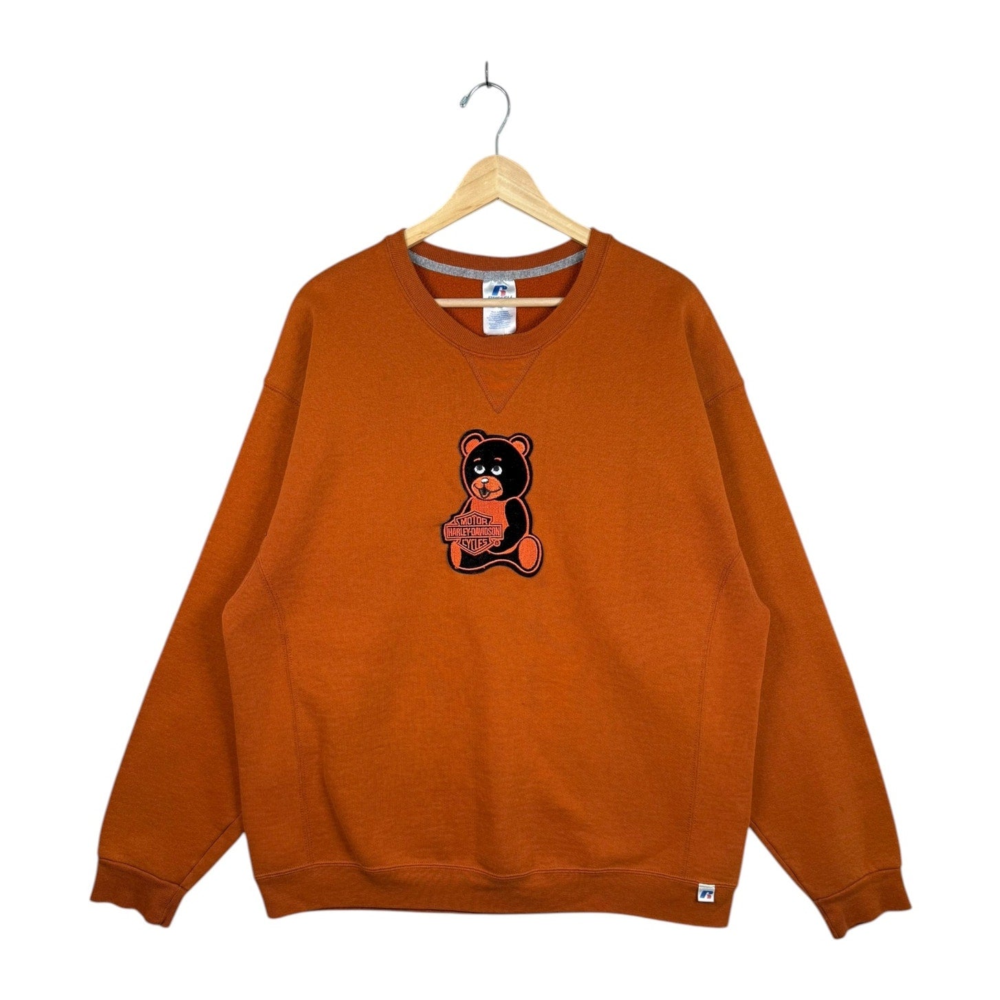 Vintage Harley Davidson Bear Embroidered Crewneck