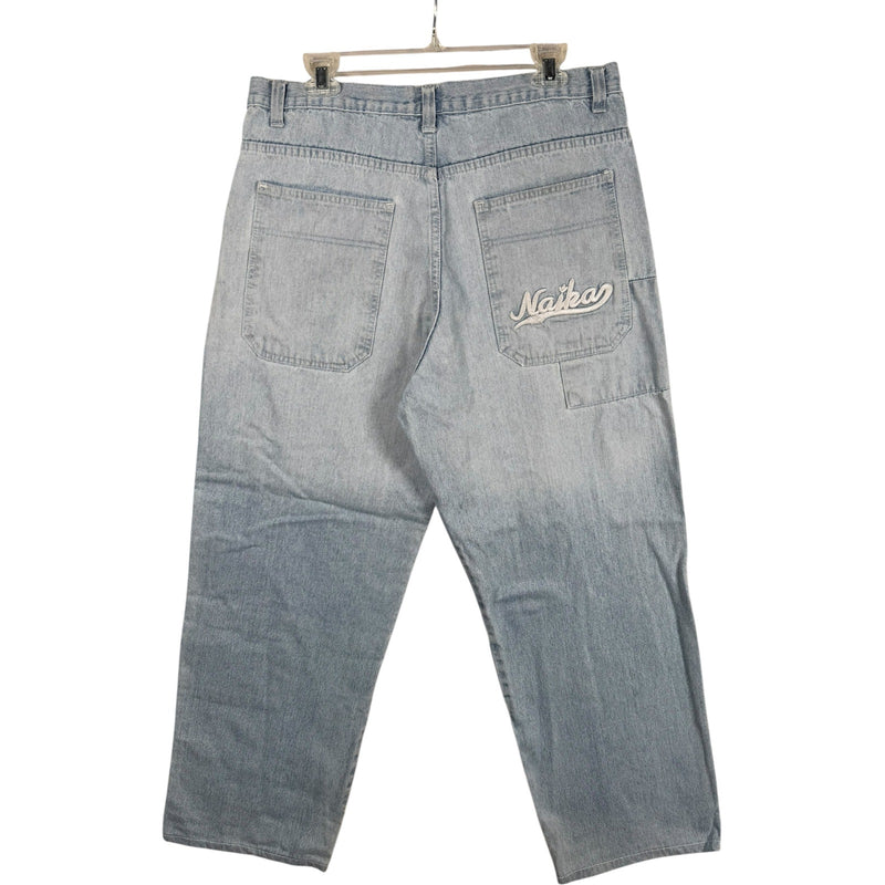 Vintage Naika Patchwork Carpenter Denim Pants 35