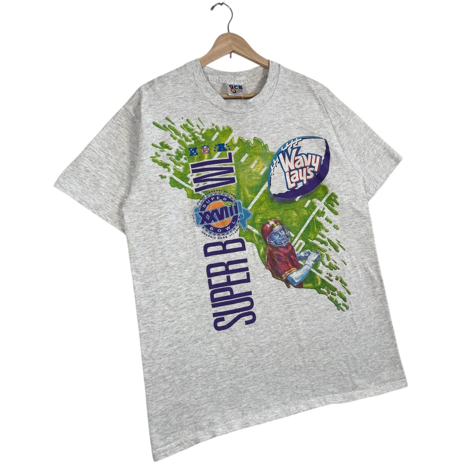 Vintage Wavy Lays Super Bowl XXVIII NFL Tee 1994