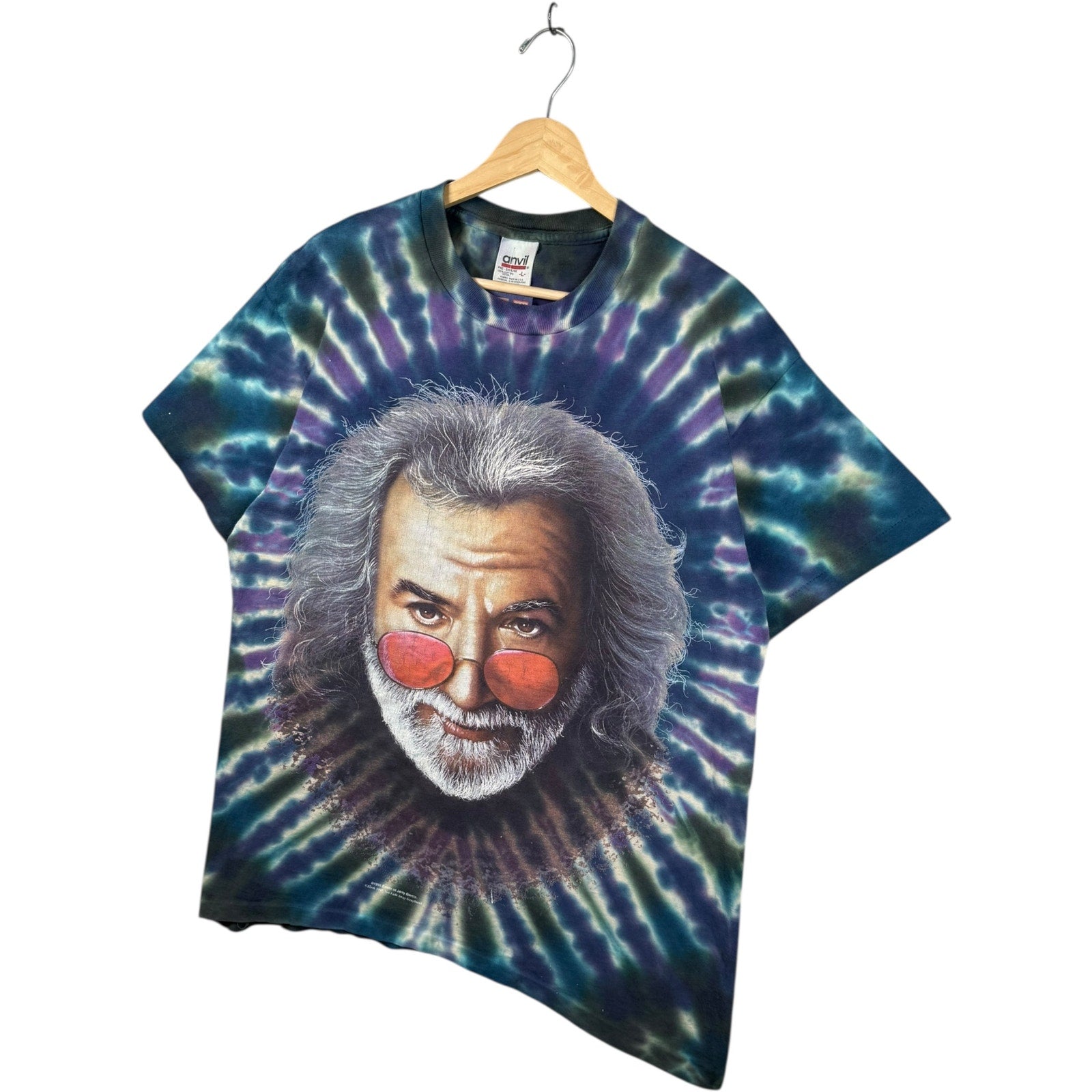 Vintage Jerry Garcia Tie Dye Psychedelic T-Shirt