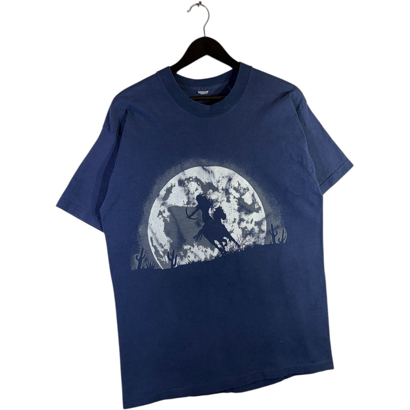 Vintage Cowboy Full Moon Graphic T-Shirt