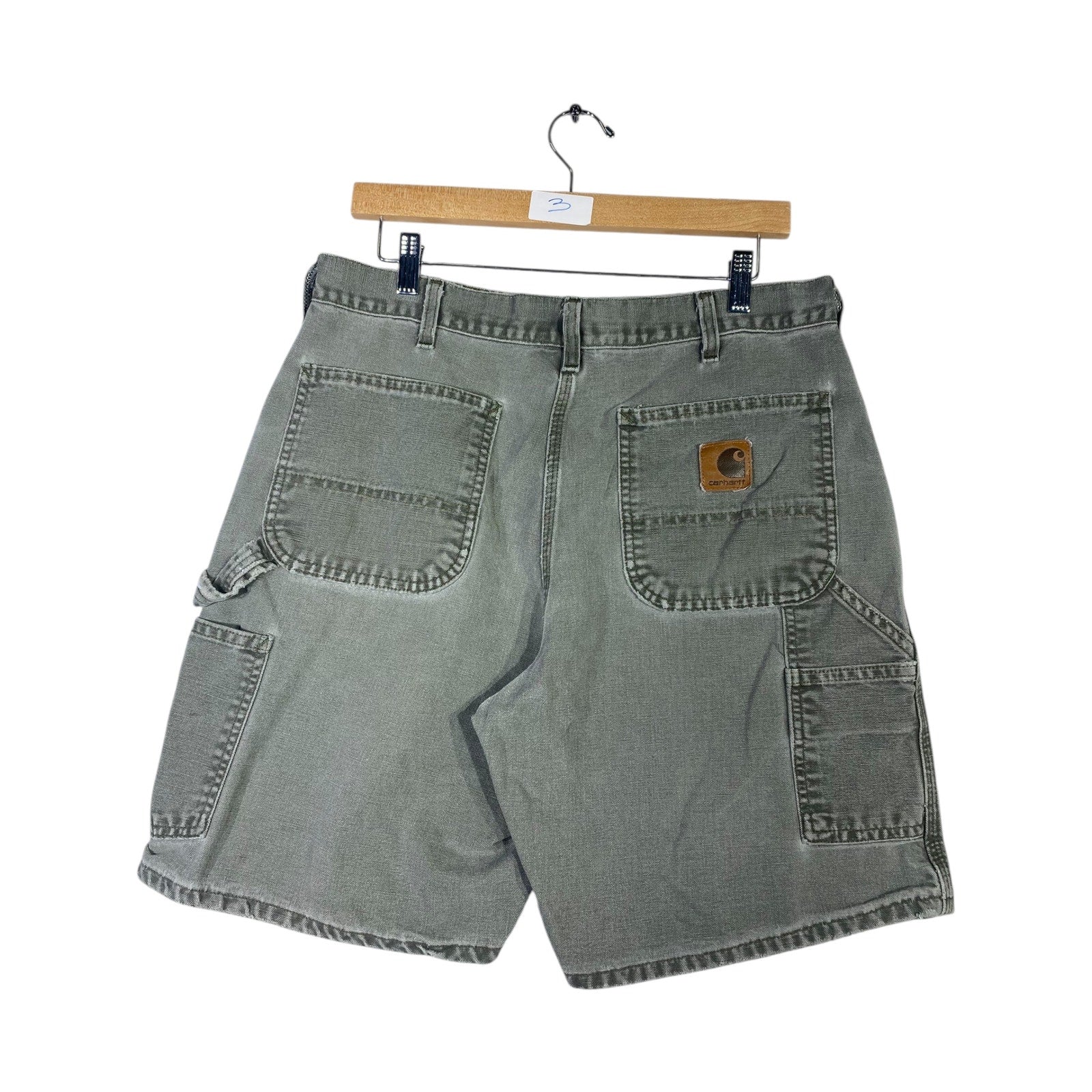 Vintage Carhartt Carpenter Utility Denim Shorts 34