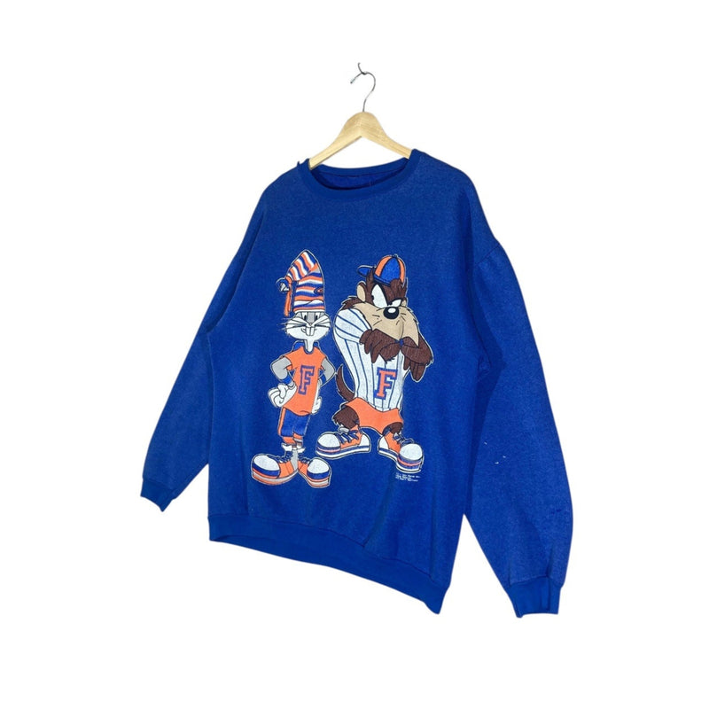 Vintage Looney Tunes Taz & Bugs Bunny Baseball Crewneck