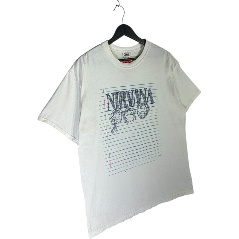 Vintage Nirvana Notebook Doodle Band T-Shirt