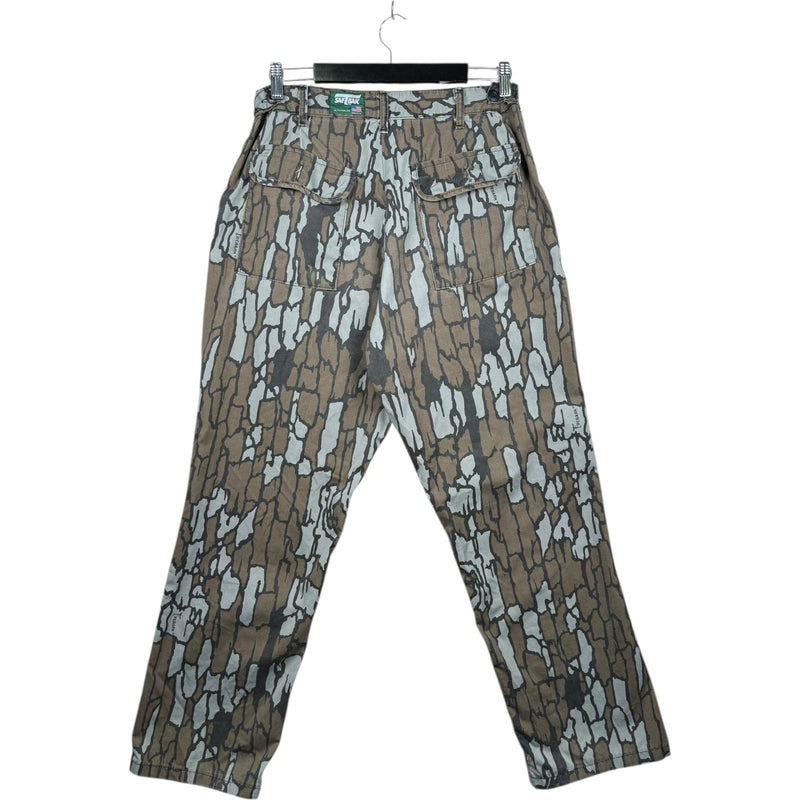 Vintage Tree Bark Camo Print Pants 35