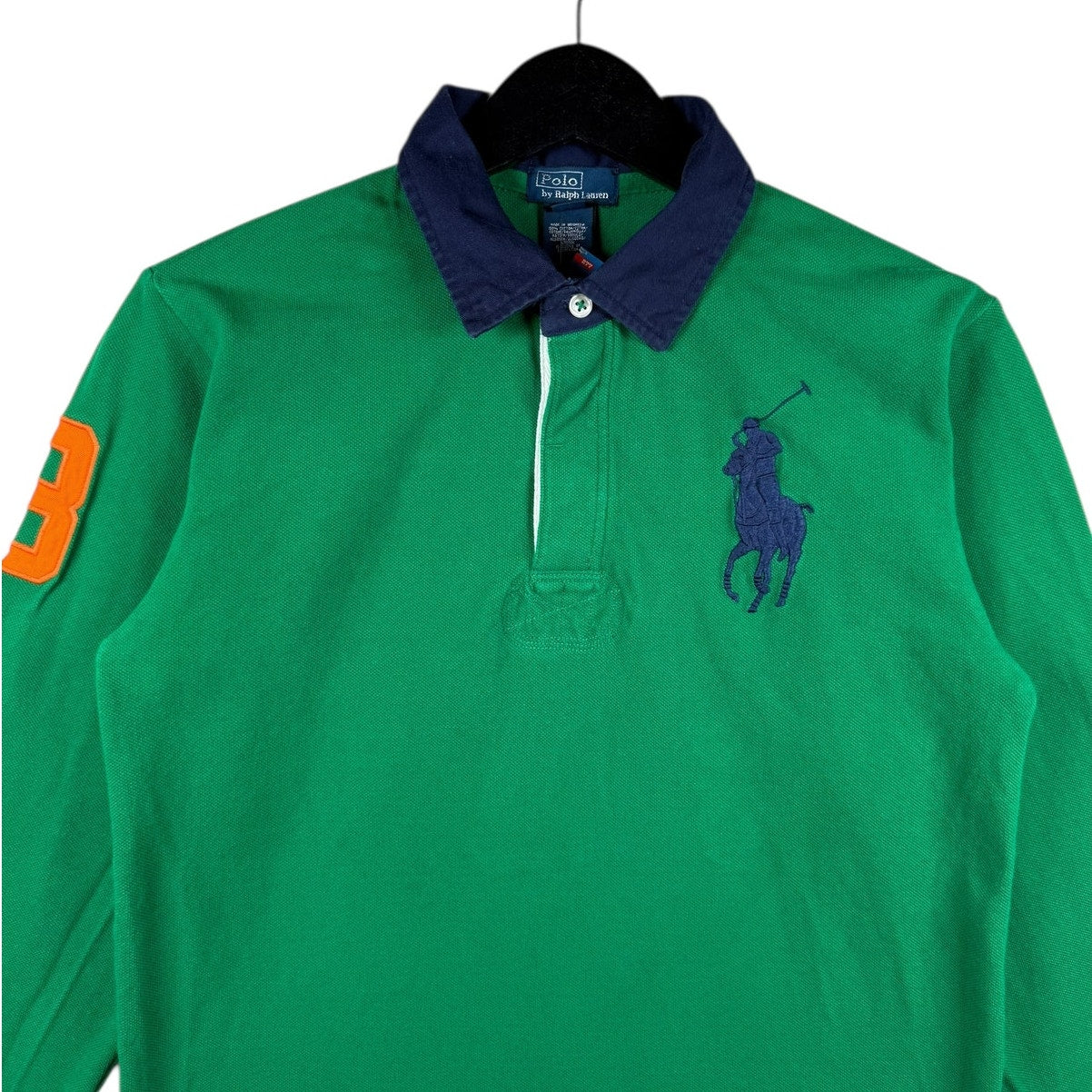 Vintage Youth Polo Ralph Lauren Embroidered Long Sleeve Polo Rugby
