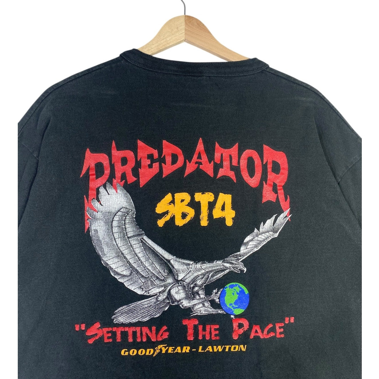 Vintage Predator Goodyear Lawton Graphic Henley T-Shirt