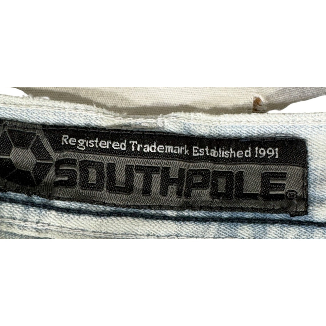 Vintage Southpole Cross Patch Denim Shorts 38