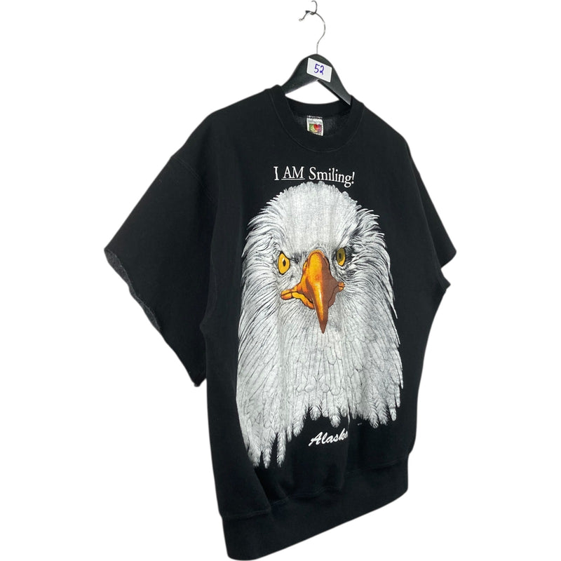 Vintage Alaska Bald Eagle I AM Smiling Short Sleeve Crewneck