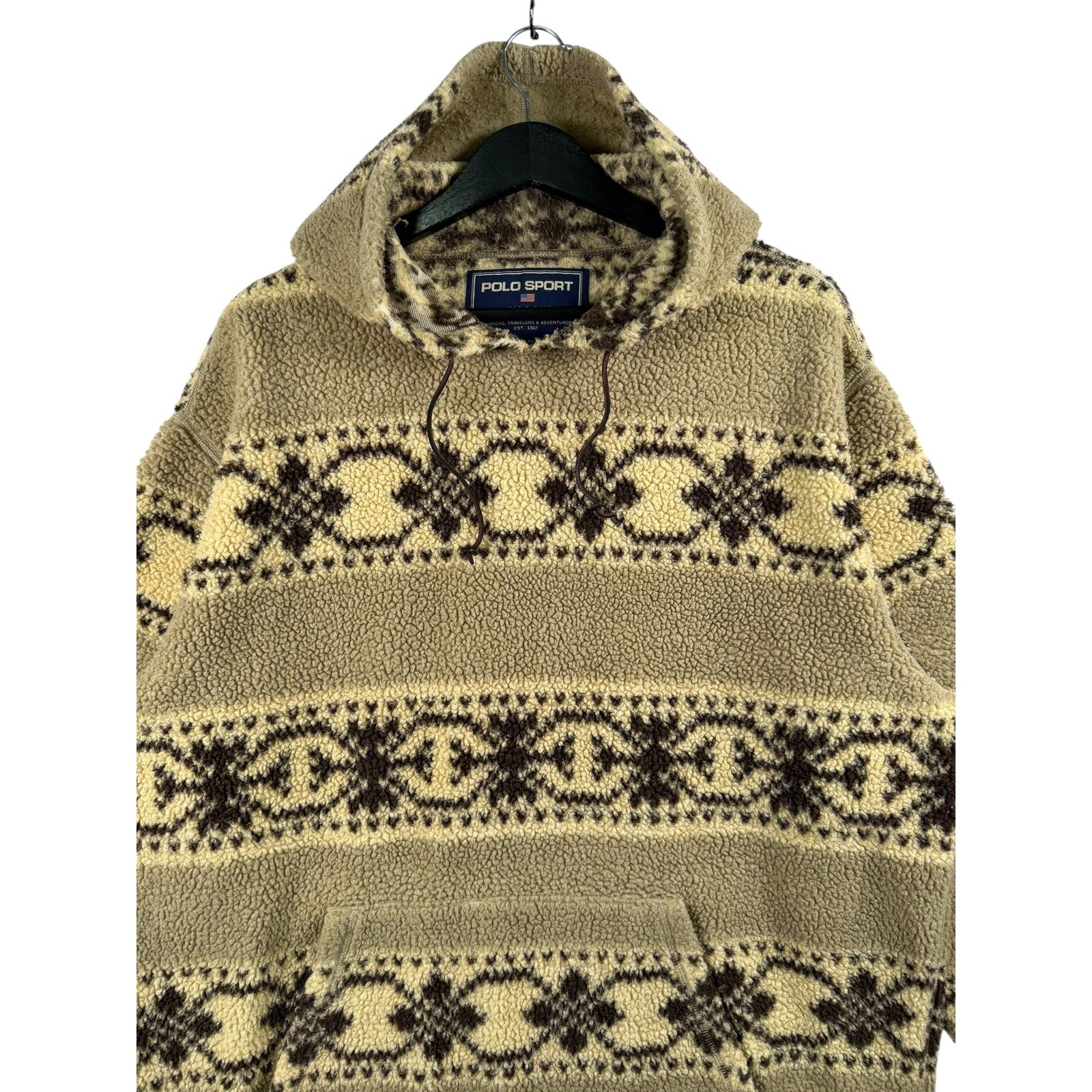 Vintage Polo Sport Ralph Lauren Sherpa Aztec Hoodie