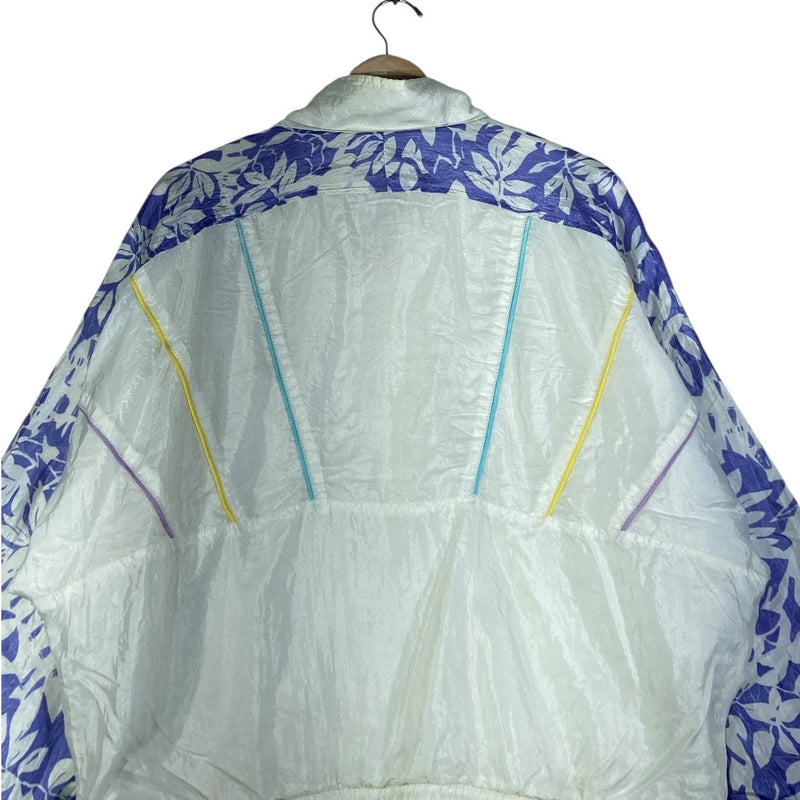Vintage Adidas Floral Sleeve Windbreaker