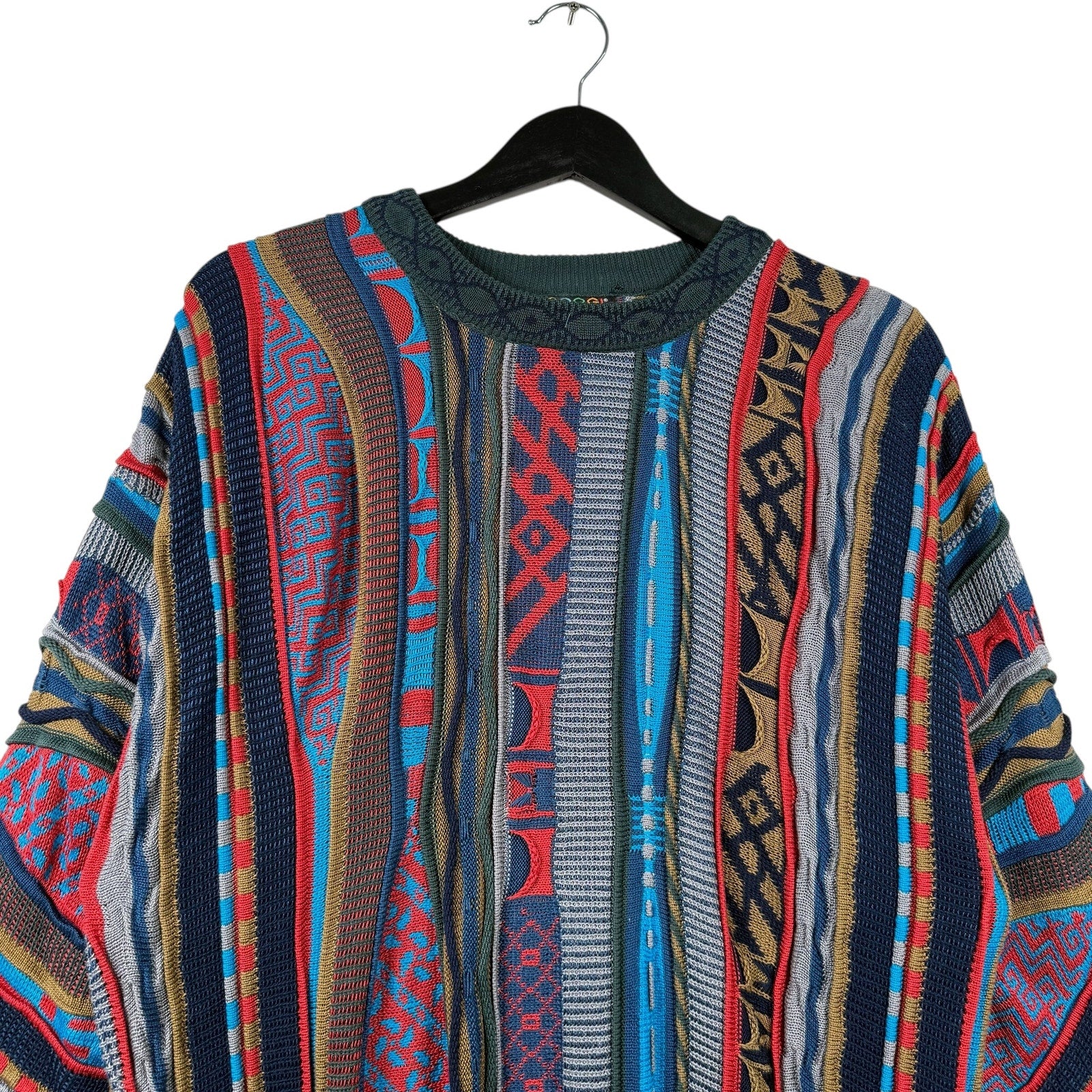 Vintage Coogi 3D Knit Striped Textured Sweater