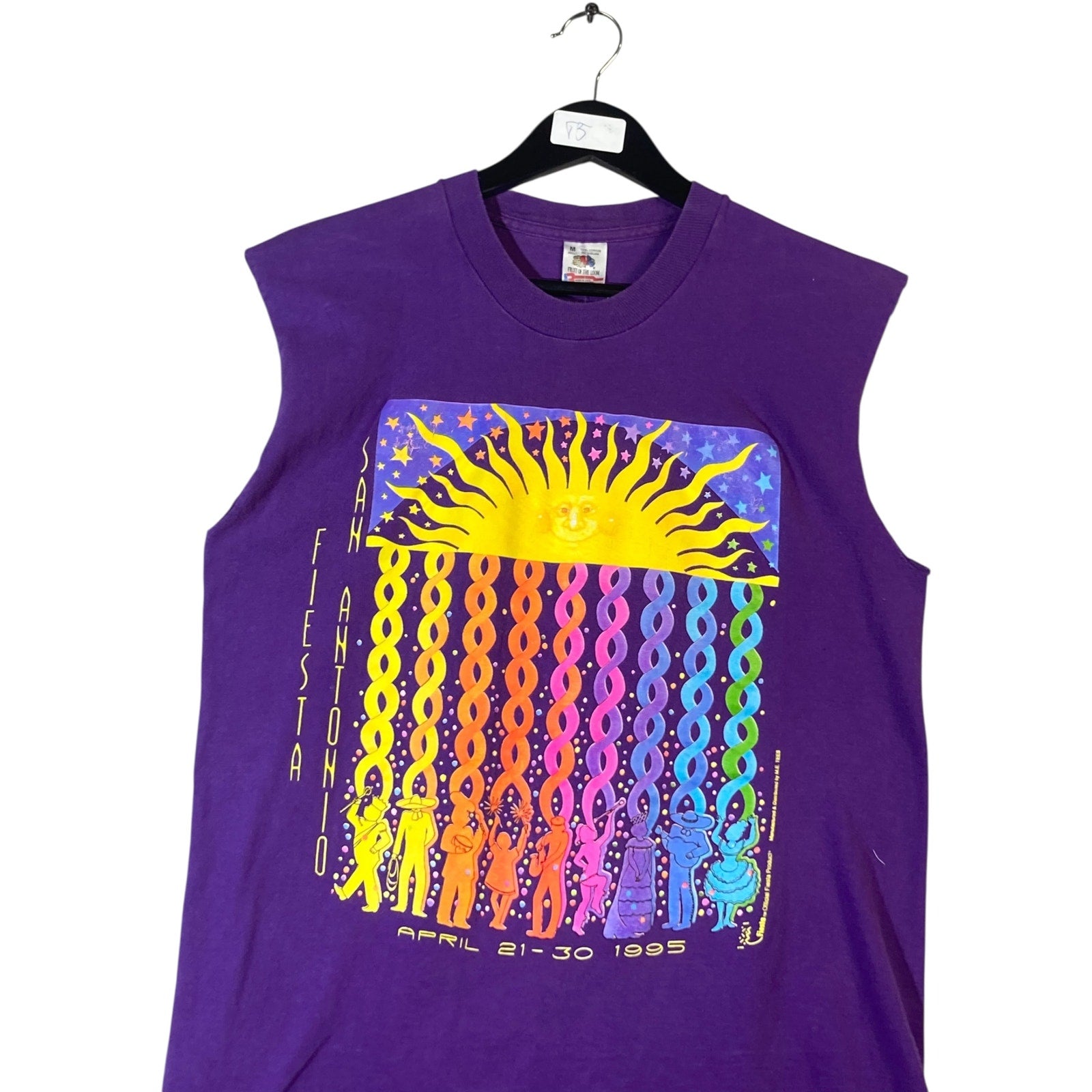 Vintage San Antonio Fiesta Muscle Sleeves Tank Top