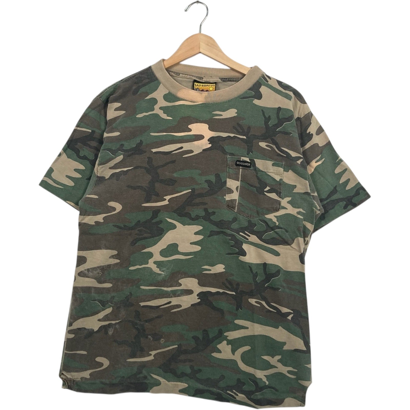 Vintage Sasquatch Camouflage Pocket Tee