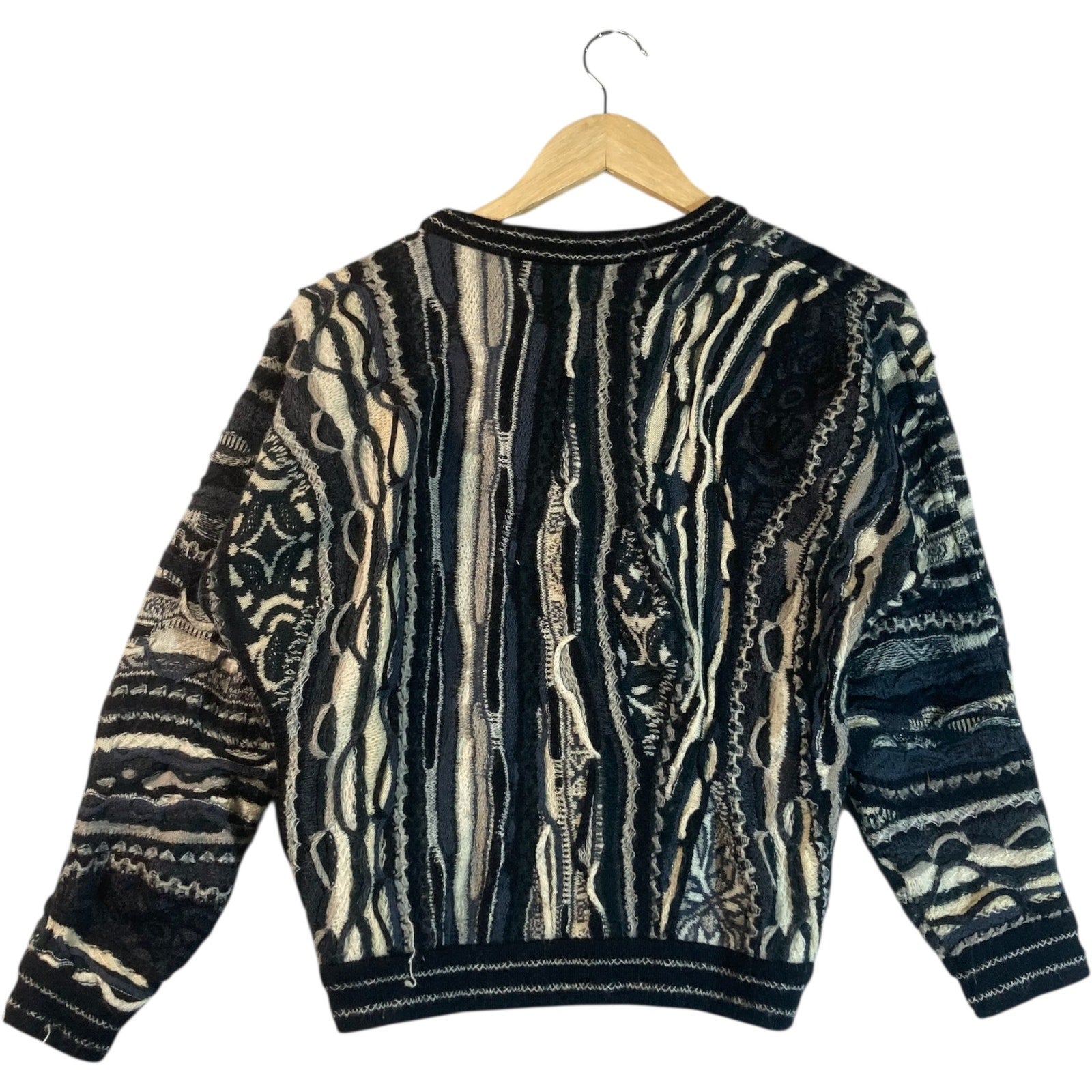 Vintage Coogi 3D Abstract Knit Sweater