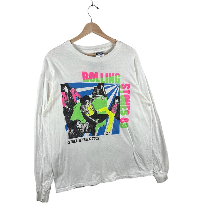 Vintage Rolling Stones Steel Wheels Tour Long Sleeve '89 XL