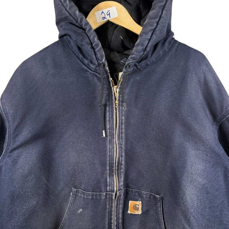 Vintage Carhartt Distressed Full Zip Hooded Workwear