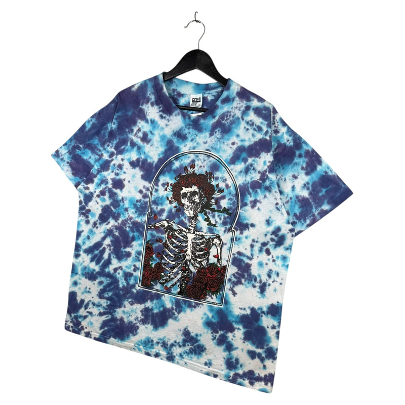 Vintage Grateful Dead Skeleton & Roses Tie-Dye Band T-Shirt