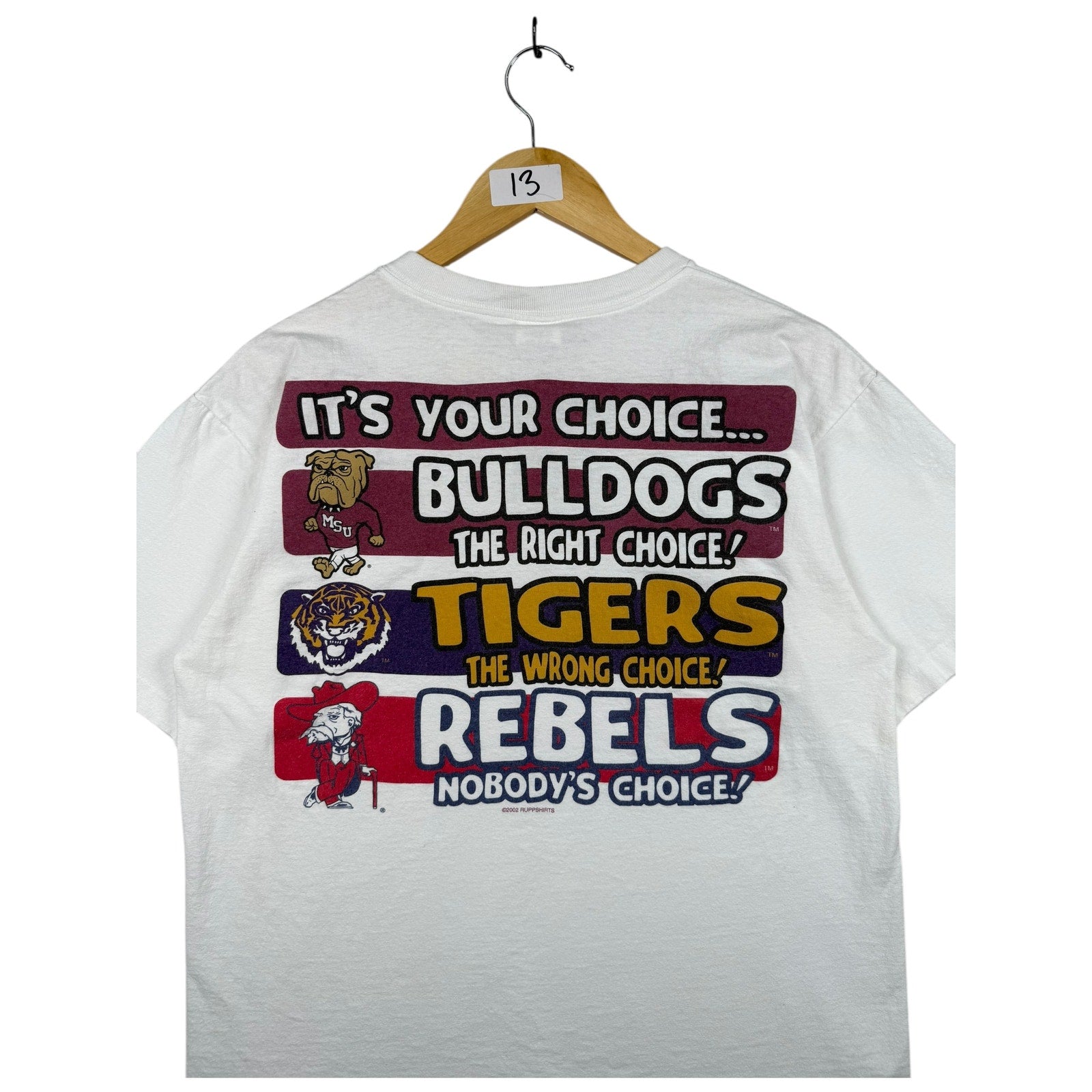 Vintage Mississippi State Bulldogs vs LSU Tigers Ole Miss Rebels T-Shirt