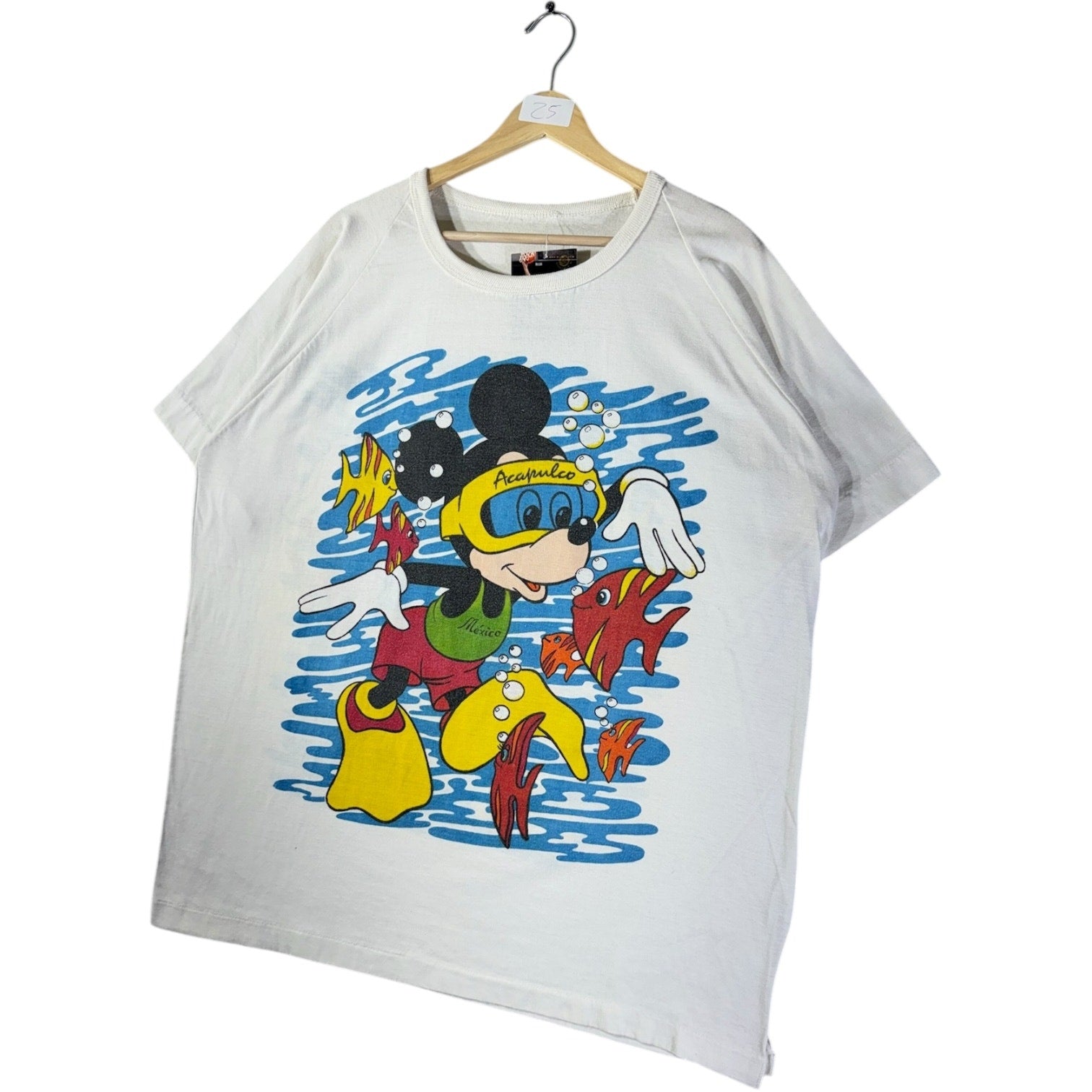 Vintage Disney Mickey Mouse Snorkeling Graphic T-Shirt