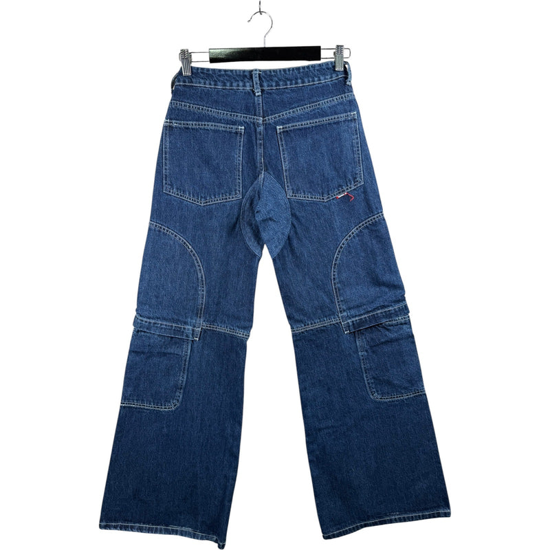 Vintage Utility Carpenter Wide Leg Denim Pants 25