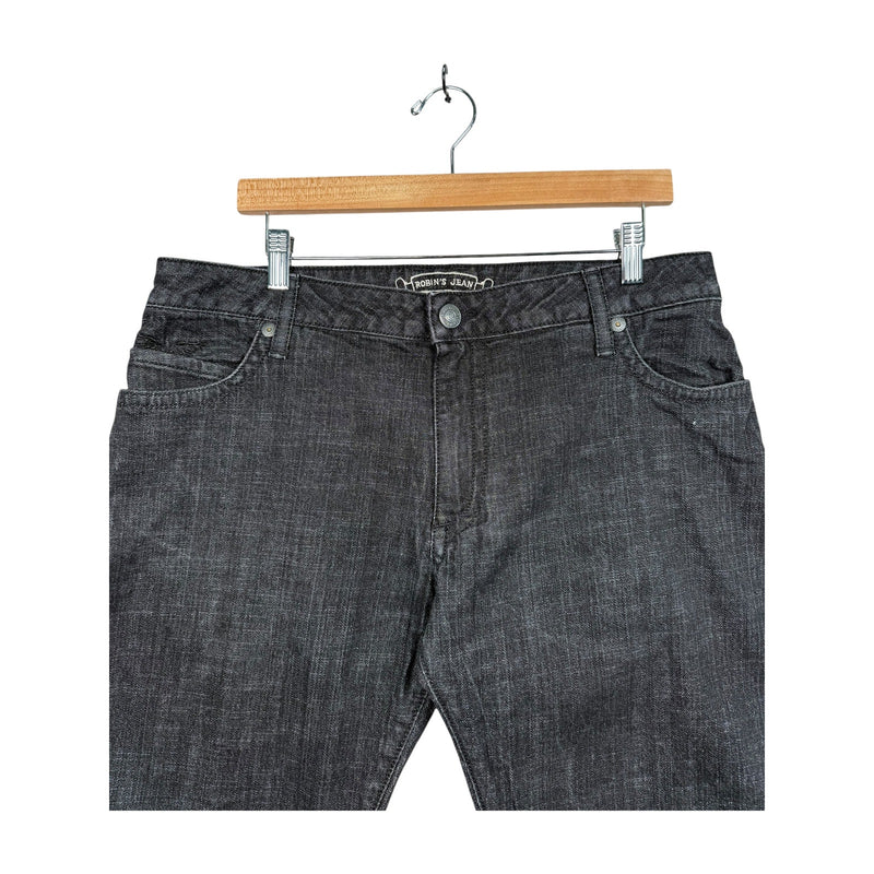 Vintage Studded Straight Leg Denim Jean Shorts 36