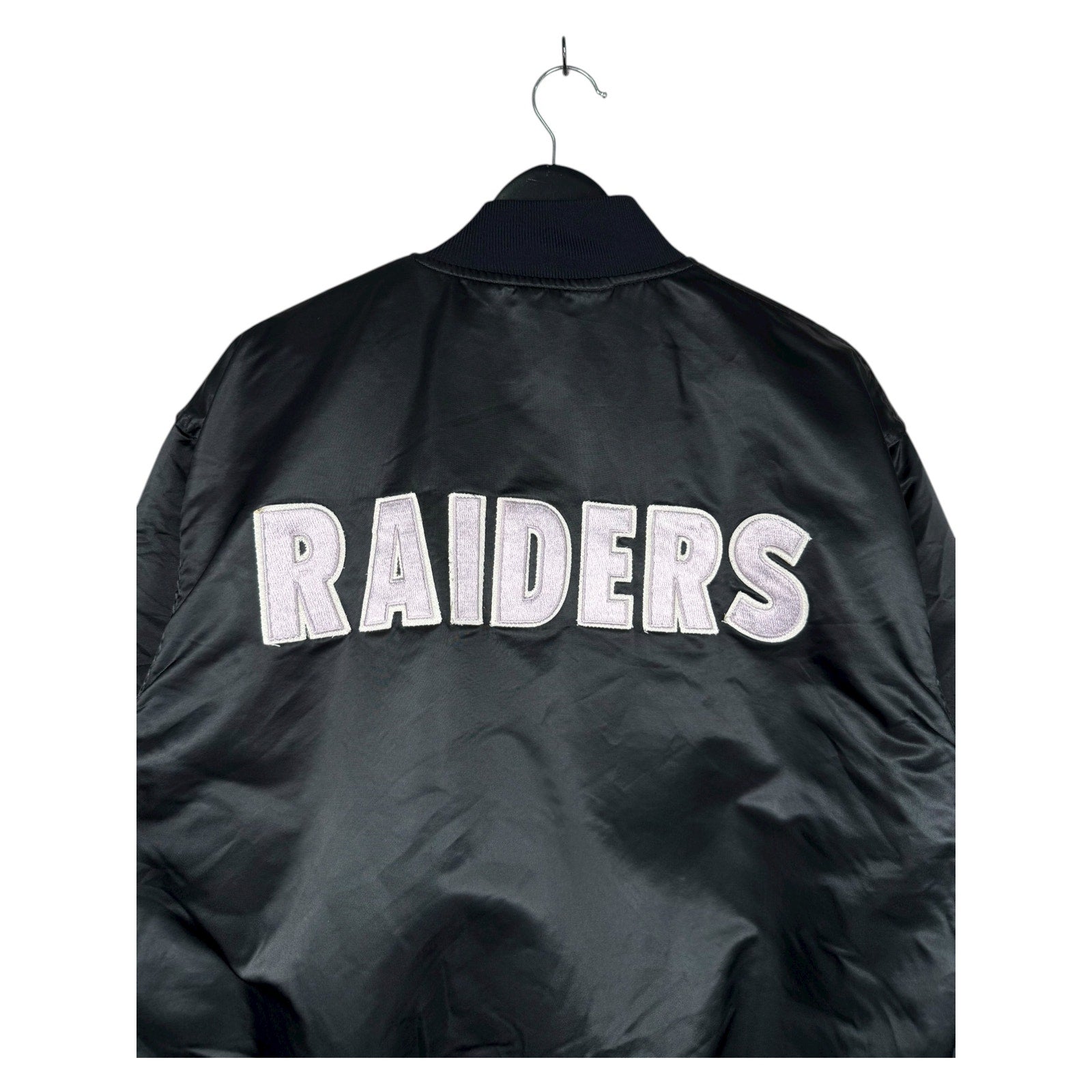 Vintage Starter Raiders NFL Satin Bomber Jacket