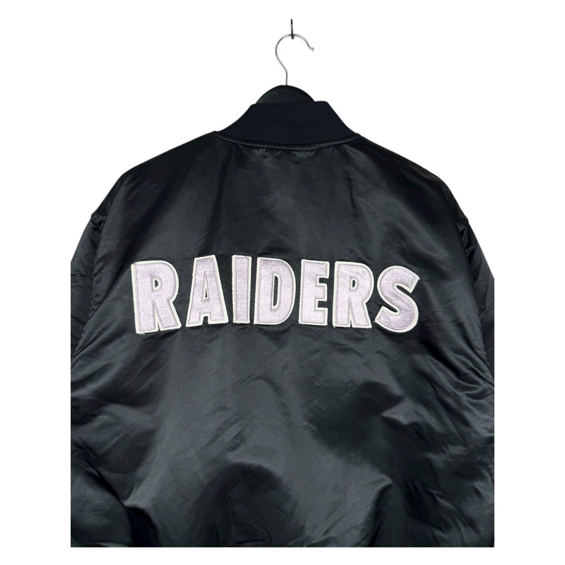 Vintage Starter Raiders NFL Satin Bomber Jacket
