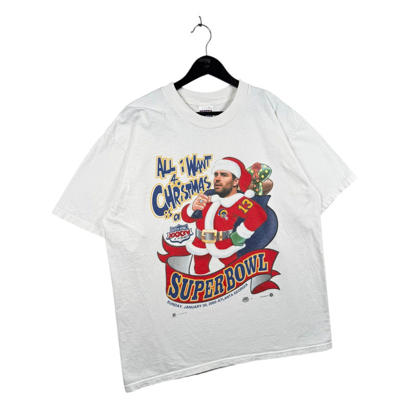 Vintage Super Bowl XXXIV Christmas Santa T-Shirt