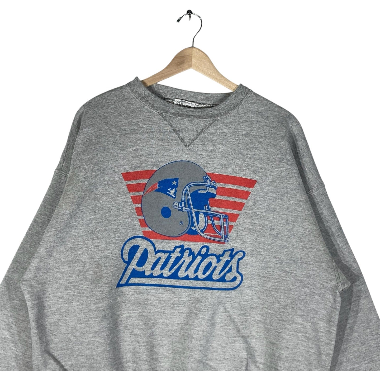 Vintage New England Patriots Helmet Logo NFL Crewneck