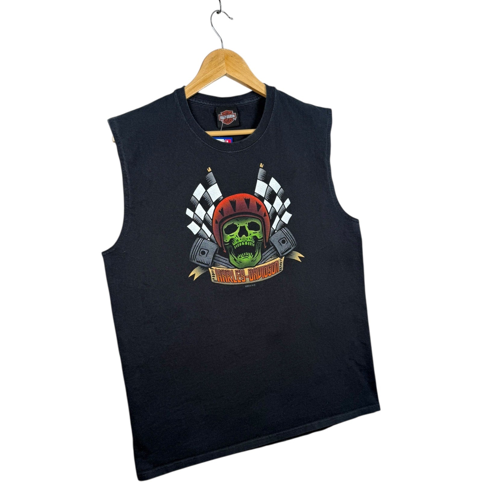Vintage Harley Davidson Bayside Portsmouth Muscle Tee
